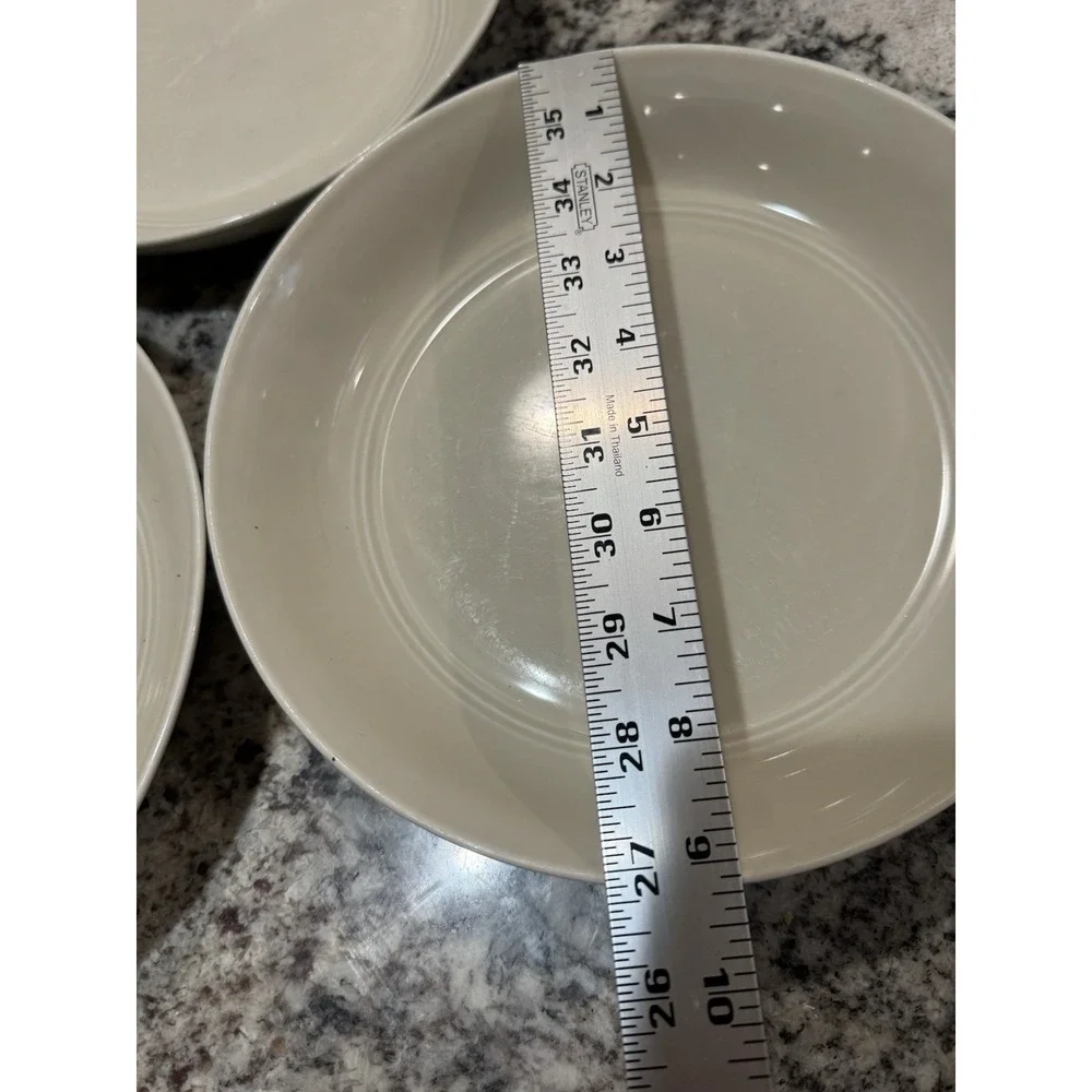 Crate & Barrel Aaron Probyn HUE Light Beige Large Soup/Pasta Bowls 9